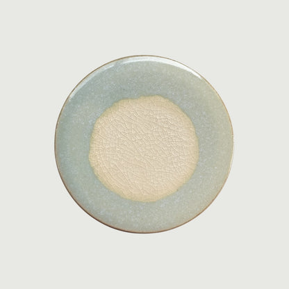 Reactive Glaze Stoneware Trivet & Coaster, 4.3" Diameter