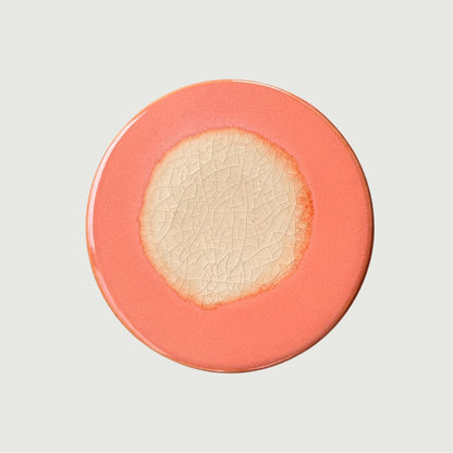 Reactive Glaze Stoneware Trivet & Coaster, 4.3" Diameter