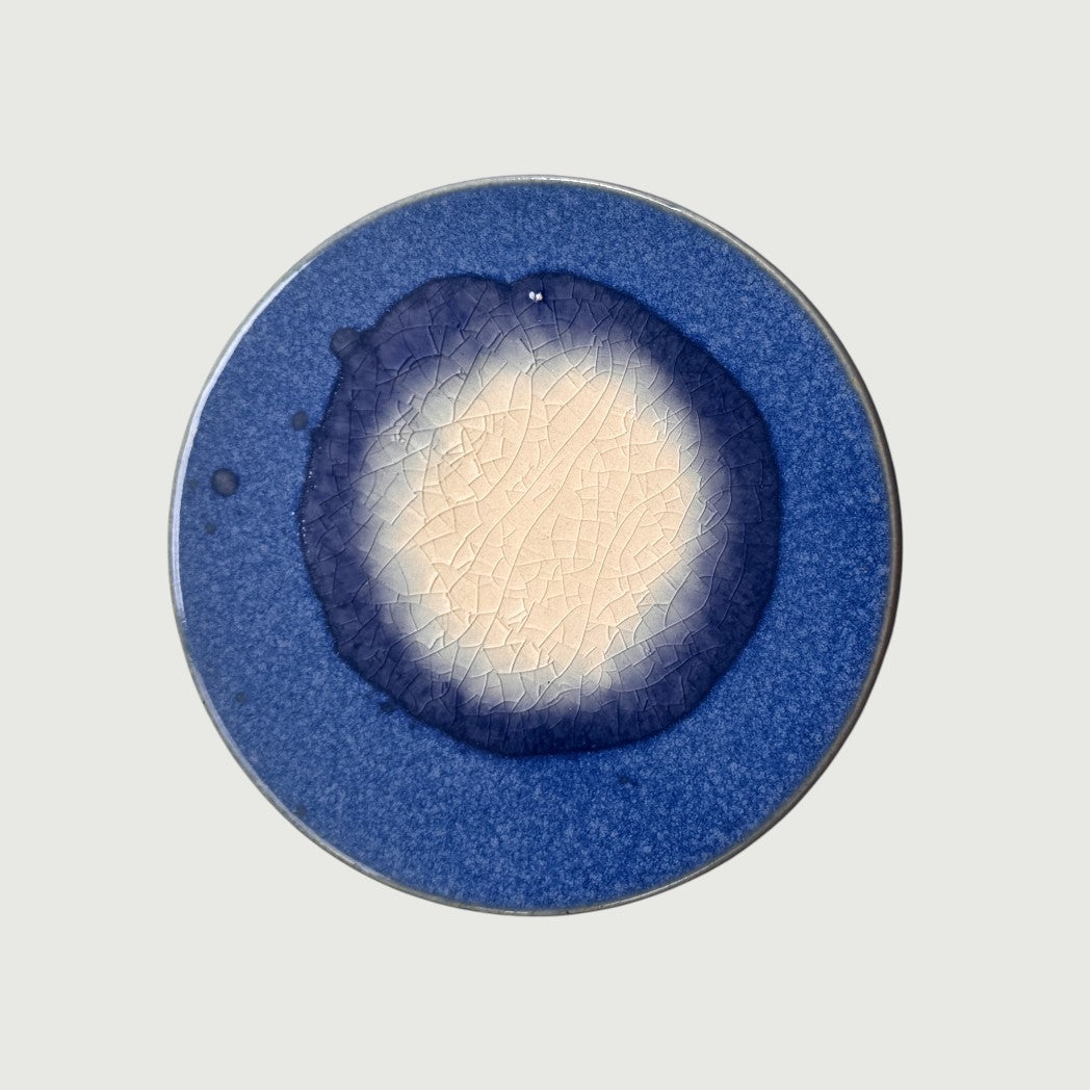 Reactive Glaze Stoneware Trivet & Coaster, 4.3" Diameter