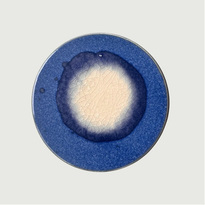 Reactive Glaze Stoneware Trivet & Coaster, 4.3" Diameter