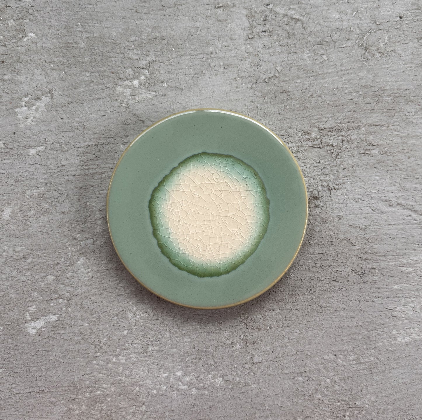 Reactive Glaze Stoneware Trivet & Coaster, 4.3" Diameter