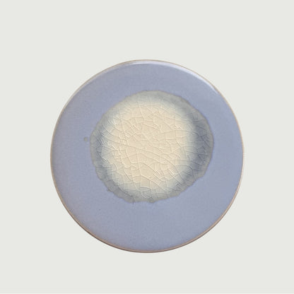 Reactive Glaze Stoneware Trivet & Coaster, 4.3" Diameter