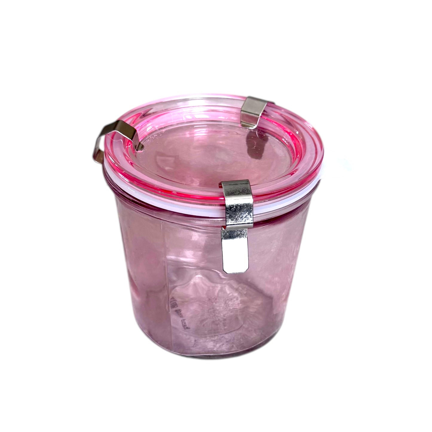 Food Storage Jar with Lid, Rubber Seal & 3 Metal Clamps, 4 Color Options