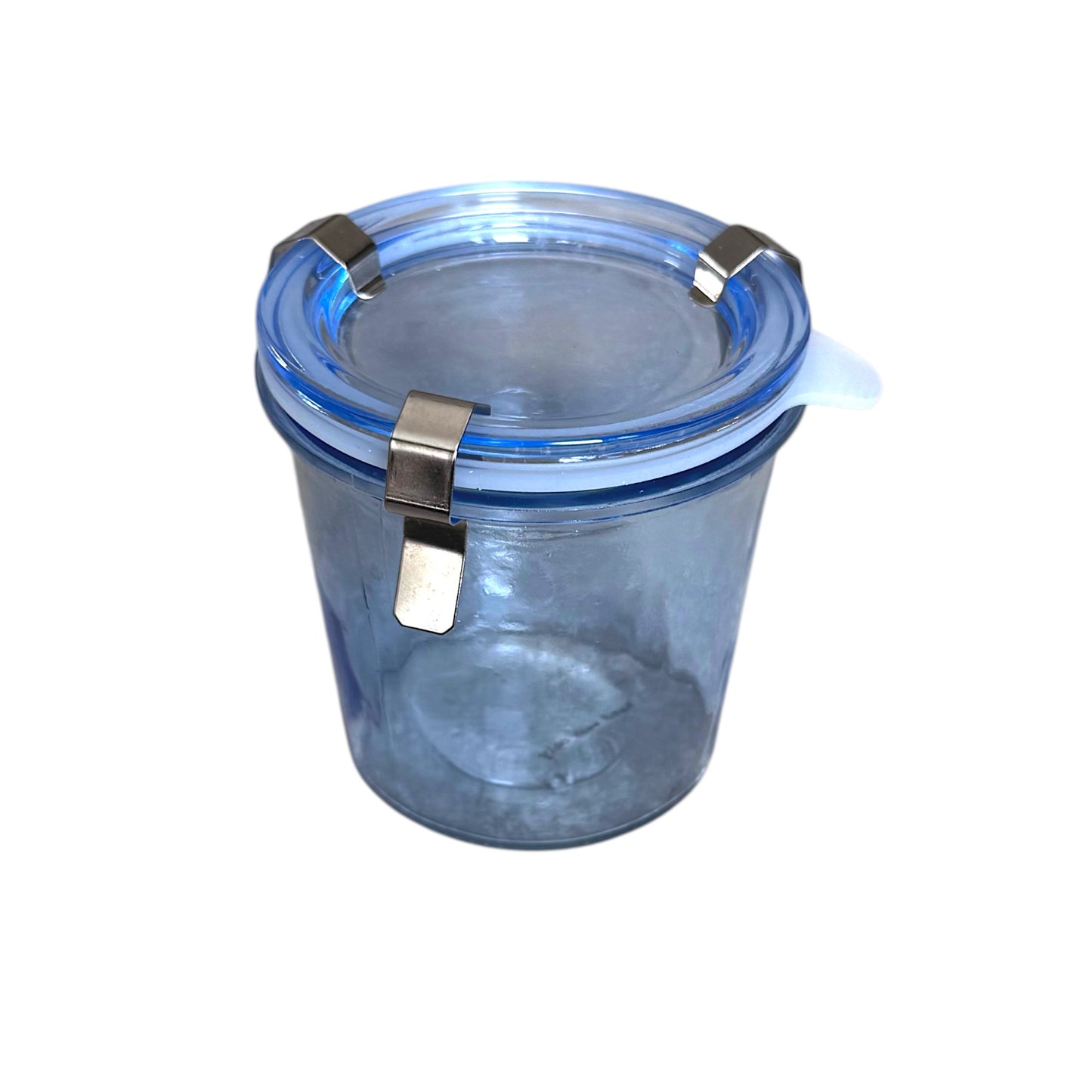 Food Storage Jar with Lid, Rubber Seal & 3 Metal Clamps, 4 Color Options