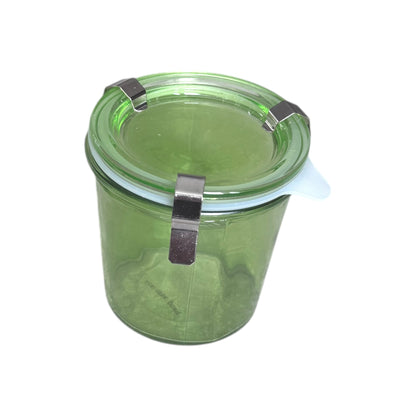 Food Storage Jar with Lid, Rubber Seal & 3 Metal Clamps, 4 Color Options