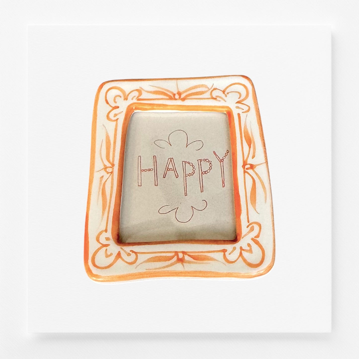 Decorative frame magnet with 'Happy' text