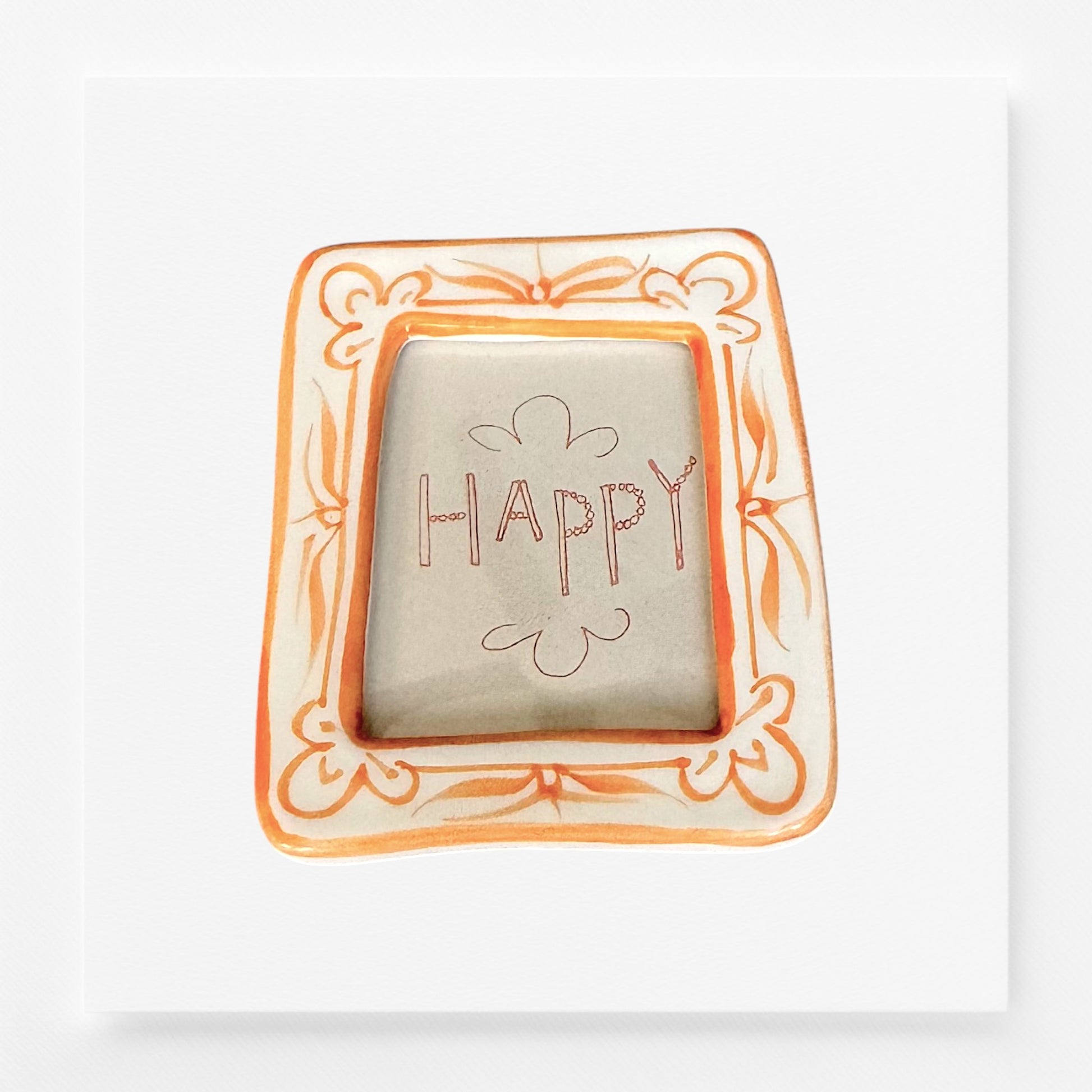 Decorative magnet frame with 'Happy' text 