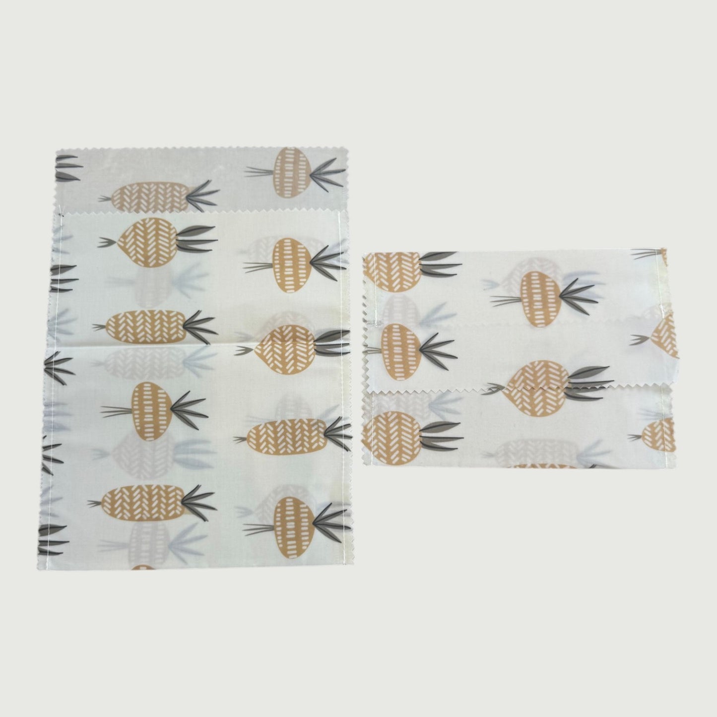 Reusable Fabric Beeswax Food Bags with Prints, Set of 2, 12 Styles