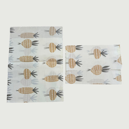 Reusable Fabric Beeswax Food Bags with Prints, Set of 2, 12 Styles