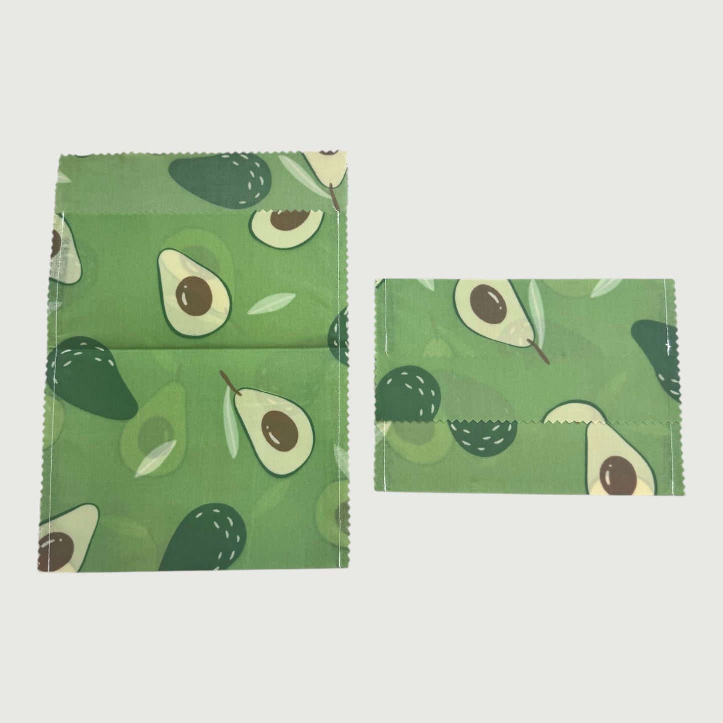 Reusable Fabric Beeswax Food Bags with Prints, Set of 2, 12 Styles