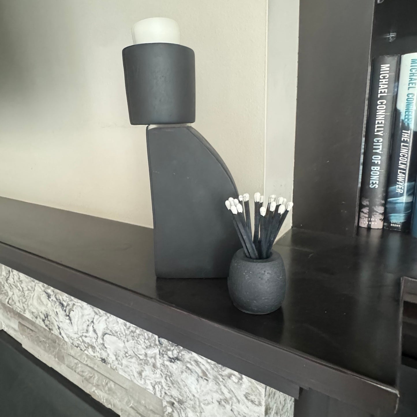 Concrete Match Holder/Toothpick Holder: Include 25 Colored Matches -20 Color Options Available