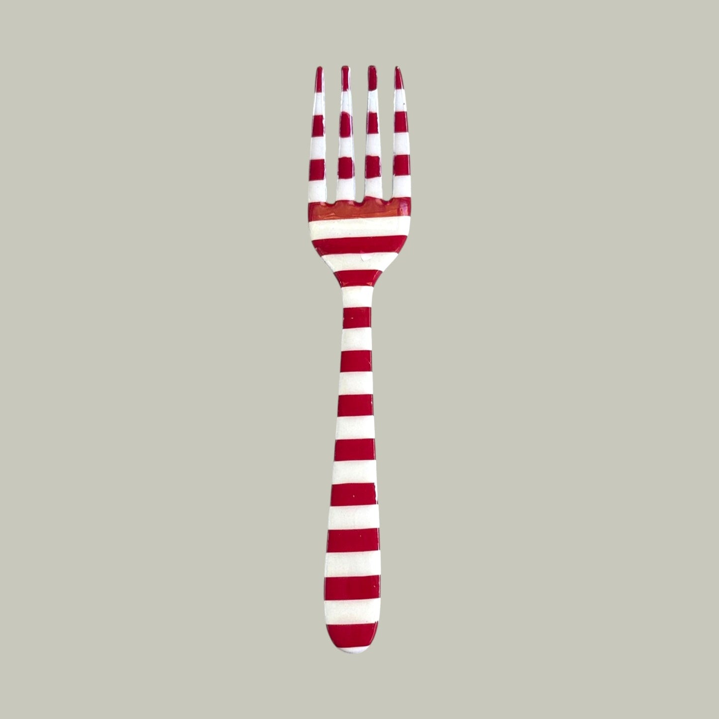 Festive Dotted & Striped Patterned Forks