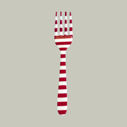Festive Dotted & Striped Patterned Forks