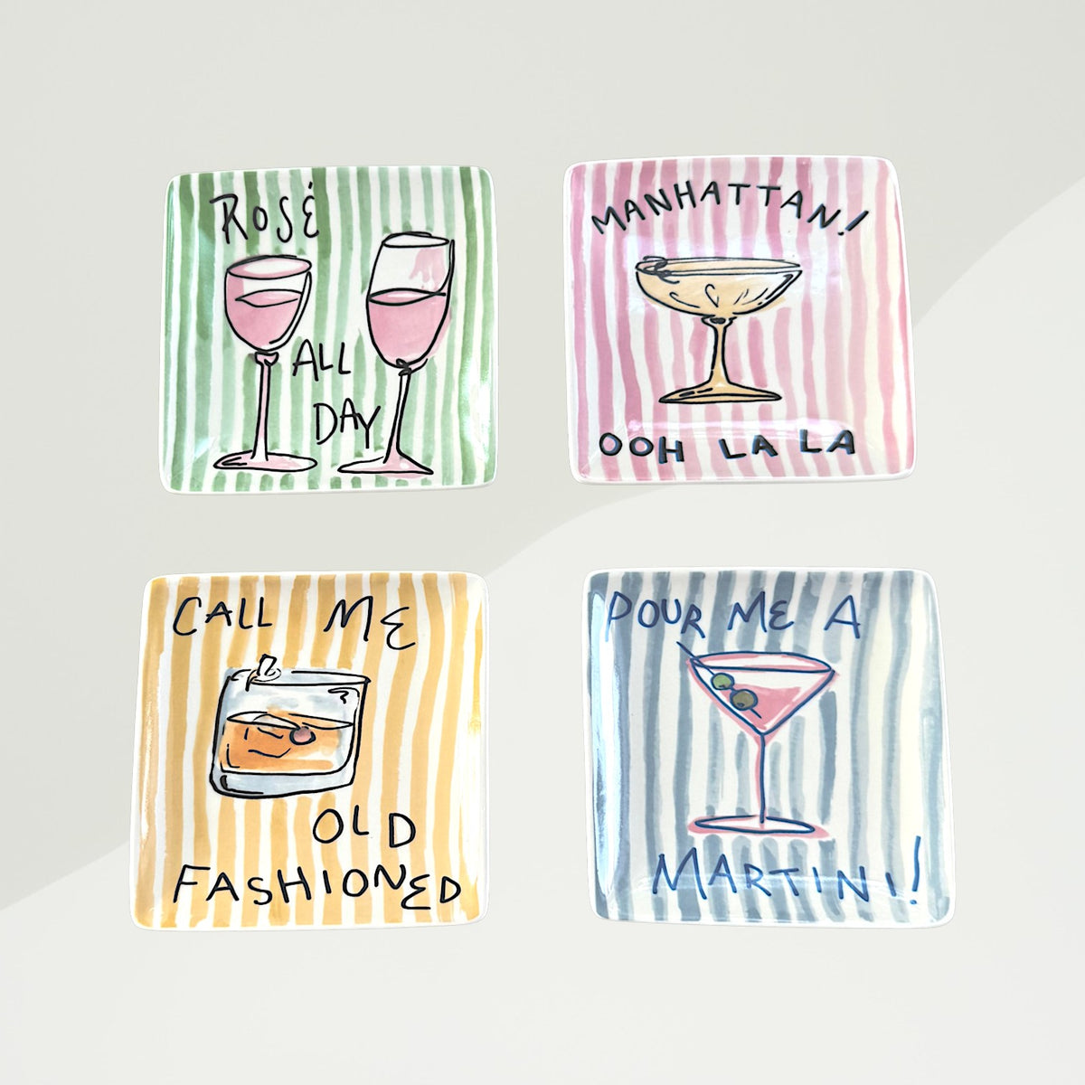 Cheers & Cocktails Appetizer Plates