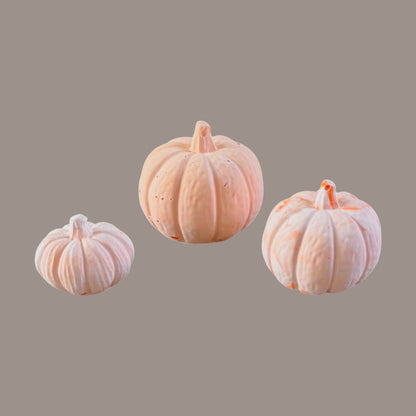 Handmade Concrete Pumpkins: Set of 3