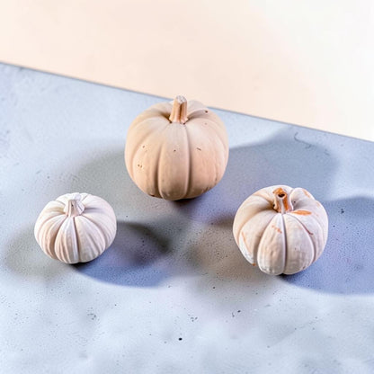 Handmade Concrete Pumpkins: Set of 3