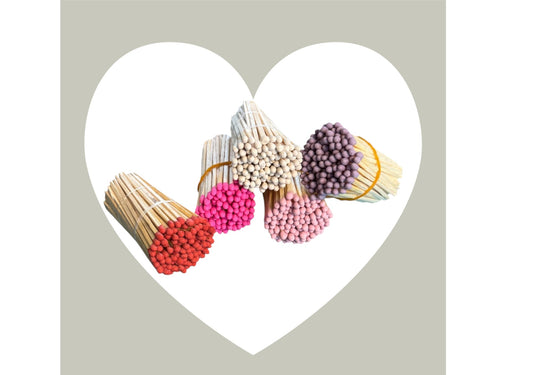 3" Colored Matches:  Sold in bundles of 100, 18 Color Options Available