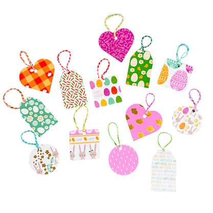 Gift Tag Variety Packs: 40 Pack w/ Coordinating Bakers Twine, Heavy Duty, Quality Cardstock,