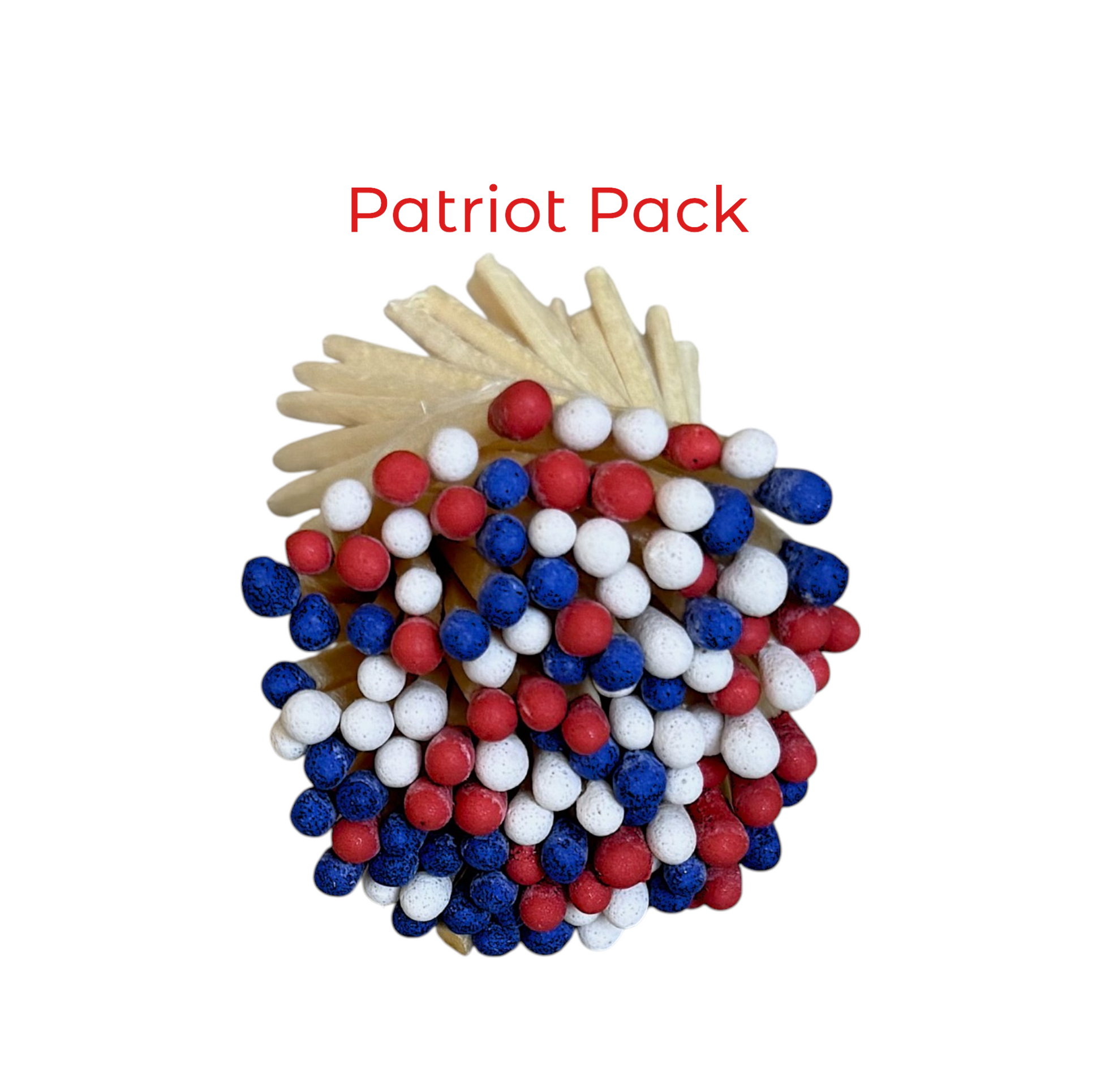 Bundle of red, white and blue 3" matches
