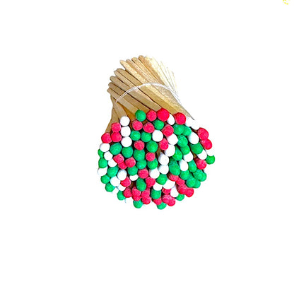 3" Colored Matches:  Sold in bundles of 100, 18 Color Options Available