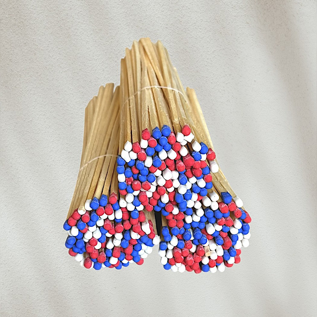 Red, White and Blue long fireplace matches 8"