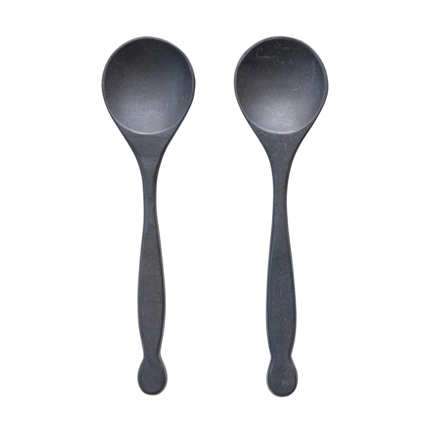 Two black spoons 