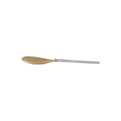 Brass Serving Spoon with Aluminum Handle, 7 3/4" L