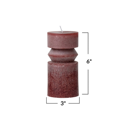 Modern Totem Pillar Candle Collection: Cranberry Harvest