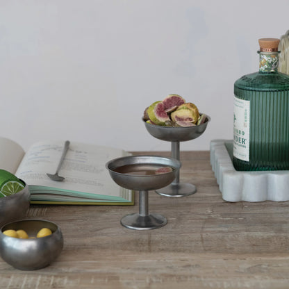 Pewter Footed Coupe Dish- 2 Size Options
