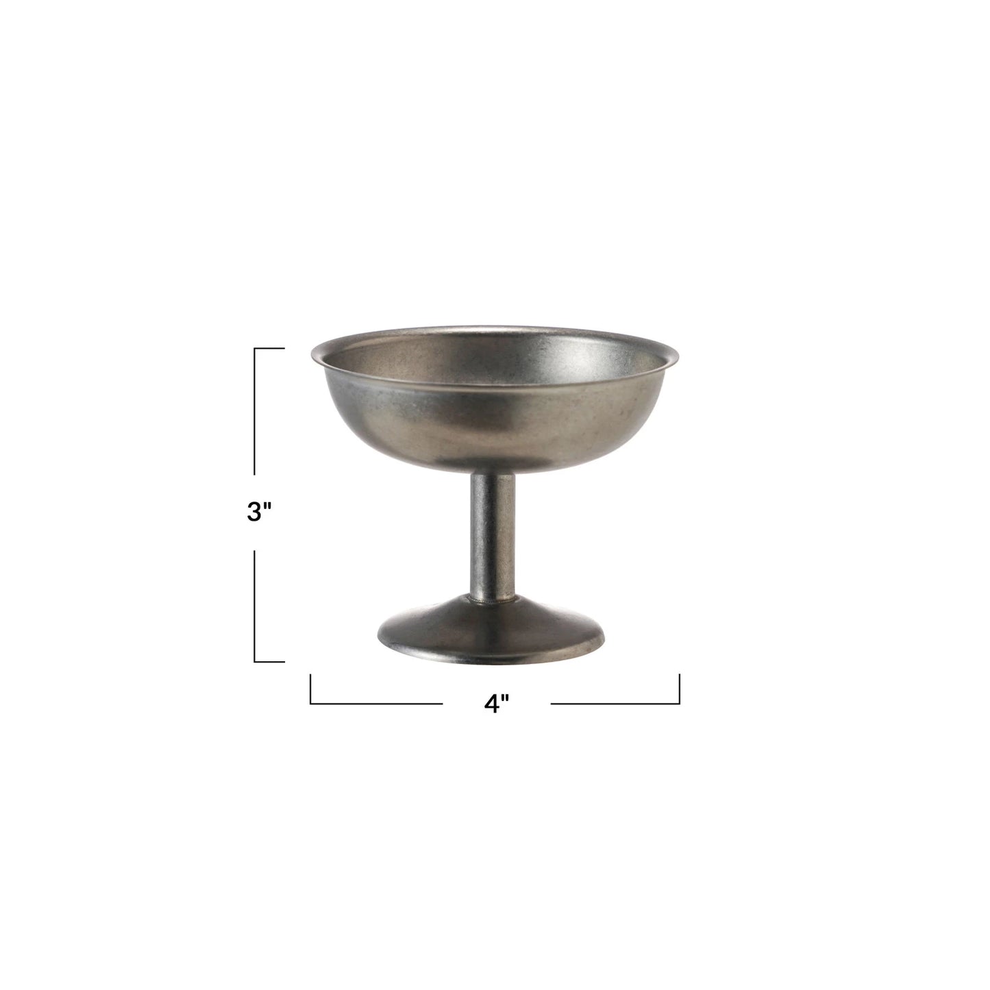 Pewter Footed Coupe Dish- 2 Size Options