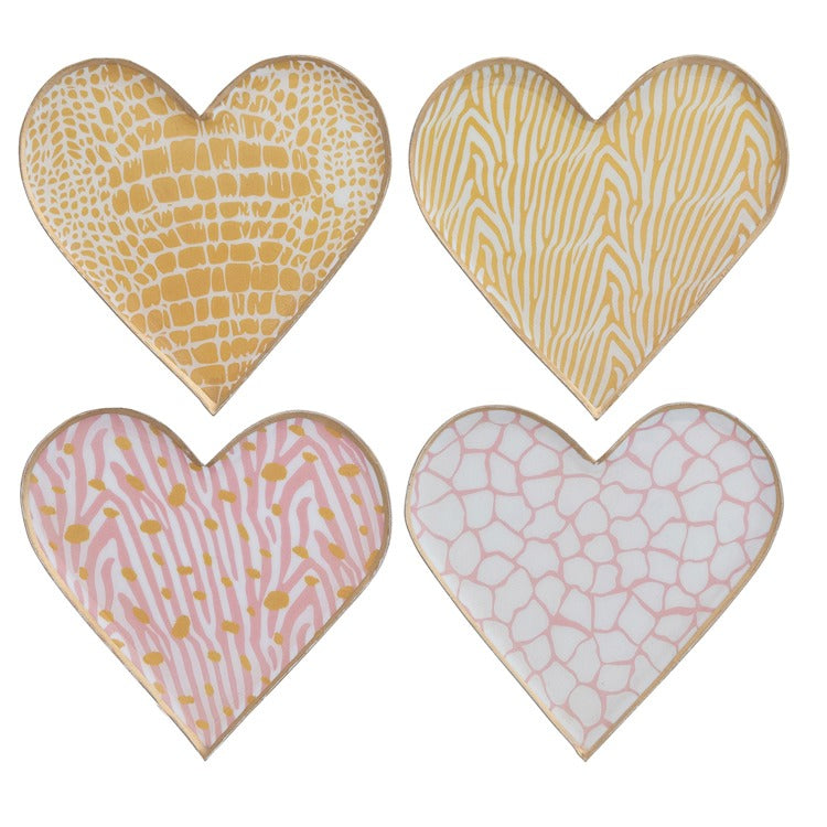 The Wild Collection Enameled Metal Heart Shaped Dish