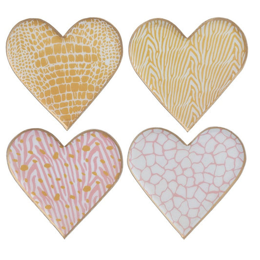 The Wild Collection Enameled Metal Heart Shaped Dish