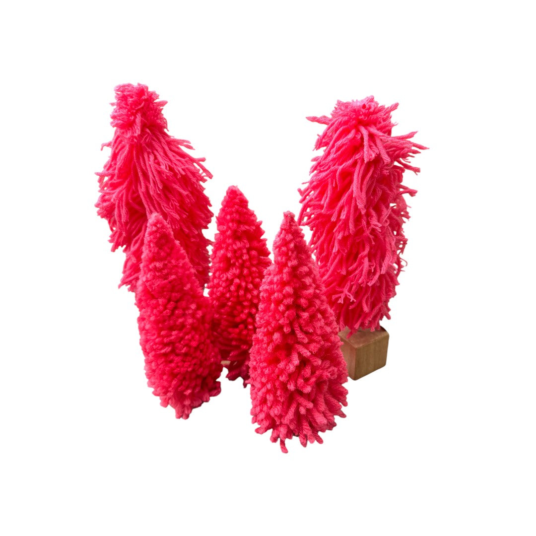 Hot Pink Holiday Yarn Tree, Creative Co-Op