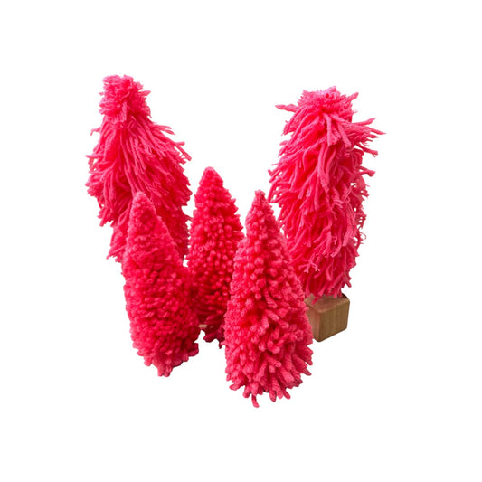 Hot Pink Holiday Yarn Tree, Creative Co-Op
