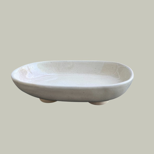 Cloudstone Footed Bowl