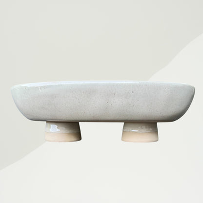 Cloudstone Footed Bowl