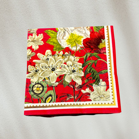 Festive Florals Cocktail Napkins