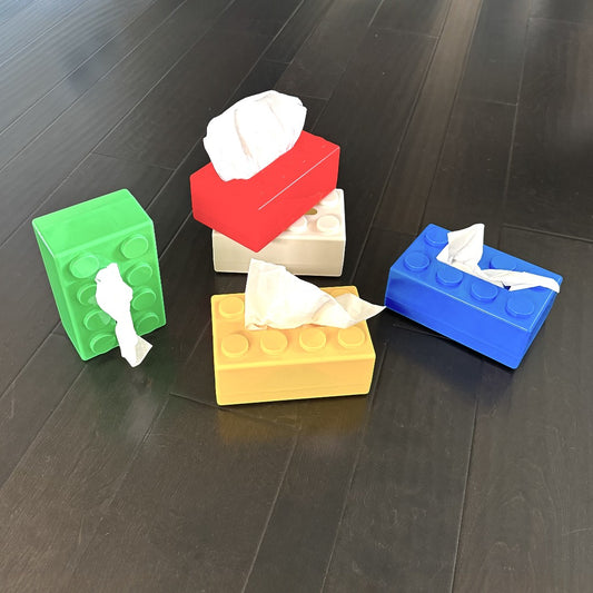 Colorful Facial Tissue Holder Shaped like a "Lego"