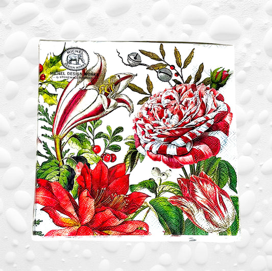 Merry & Bright Blooms Luncheon Napkin