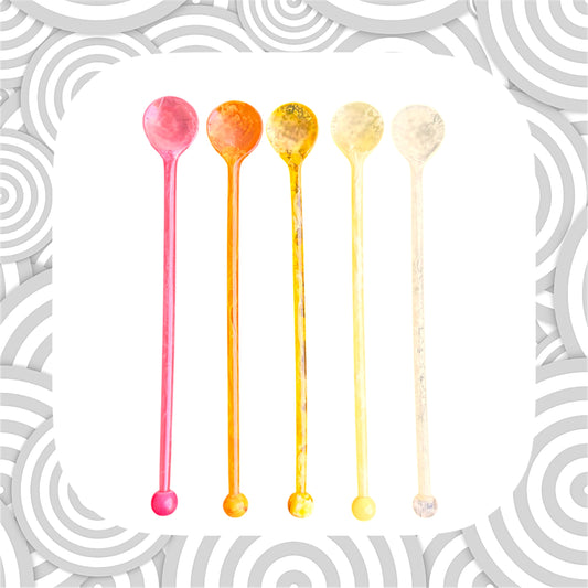 Marbled Resin Cocktail Spoon