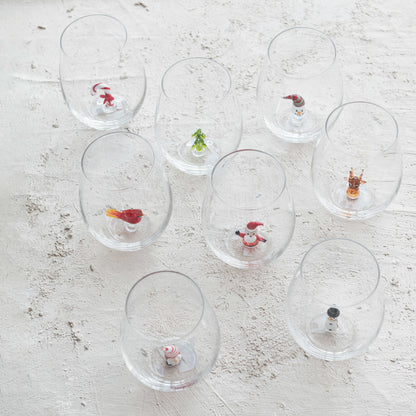 Holiday Figure Stemless Wine Glass