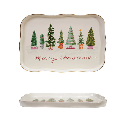 Scalloped Tree Platter